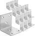 22 PCS Sliver Corner Brace, Stainless Steel 50MM X 50MM X 50MM Heavy Duty L Bracket for Furniture, Corner Steel Joint Right Angle Shelf Support Corner for Shelves, Furniture and Cabinet, Round End