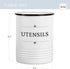 Baie Maison Large Kitchen Utensil Holder for Countertop - Farmhouse Kitchen Tools Storage Organizer Utensil Crock - White Cooking Utensil Holder for Kitchen Counter - Utensil Caddy Jar Spatula Holder