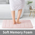 ROSMARUS Memory Foam Bath Rug Non Slip Absorbent Bathroom Rugs with PVC Backing Ultra Soft Bath Room Floor Mat Kitchen Runner Restroom Living Room Carpet,20?X 32?,Pink