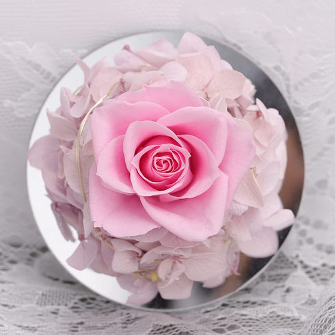 Sacredyna Birthday Gift for Grandma Mom, Preserved Real Rose, LED Angel Figurine Gift for Women Christian, Memory Gift