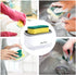 19 Pack Kitchen Clean Sponges for Dish,1 Pack Dish Soap Dispenser for Kitchen, Soap Dispenser and Sponge Holder 2 in1, Countertop Soap Pump Dispenser Caddy