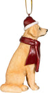 Design Toscano Christmas Xmas Golden Retriever Holiday Dog Ornaments, Full Color