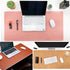 Aothia Office Desk Pad, Natural Cork & PU Leather Dual Side Large Mouse Pad, Laptop Desk Table Protector Writing Mat Easy Clean Waterproof for Office Work/Home/Decor (White,31.5" x 15.7")