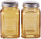 RSVP International Retro Glass Salt & Pepper Shaker | Stainless Steel Lids |, 8 oz, Amber