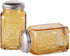 RSVP International Retro Glass Salt & Pepper Shaker | Stainless Steel Lids |, 8 oz, Amber