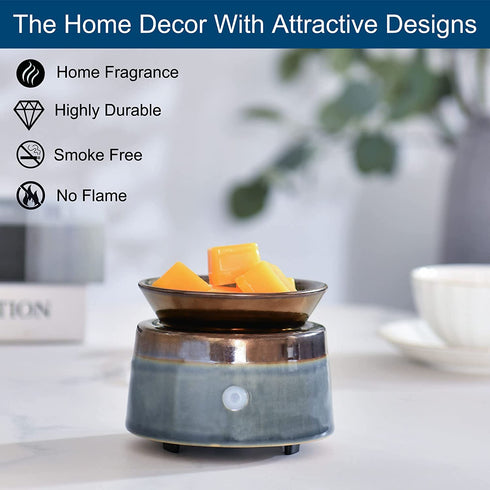 kobodon Ceramic Candle Wax Warmer,Scentsy Warmer, Home Fragrance Diffuser, Wax Melter for Scents Fragrances Candles Oils, Fragrance Warmer Scented Candles or Wax Melts, Gifts for Spa Home Office