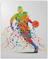 Rainbow Basketball Wall Art Decor - Set of 4 (8x10) Unframed Poster Prints
