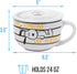 Silver Buffalo Peanuts Snoopy and Woodstock Ceramic Soup Mug with Vented Plastic Lid, 24 Ounces