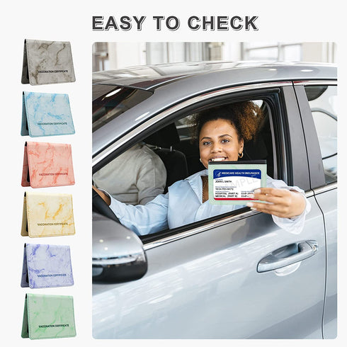 6 Pack Business Card Holder for Women or Men, Credit Card Holder, ID Card Holder, PU Leather Wallet Business Card Holders Name Card Holder Purse Card Case for Credit Card, Business Card, ID Card ,6 Colors (D)
