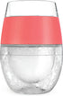 Host Wine Freeze Cup Set of 2 / Plastic Double Wall Insulated Wine Cooling Freezable Drink Vacuum Cup with Freezing Gel, Wine Glasses for Red and White Wine, 8.5 oz Coral / Gift Essentials