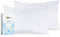 CALIFORNIA DESIGN DEN Soft & Silky 500 Thread Count 100% Cotton is Cool & Smooth, 2 White Standard Pillow Cases Fits Standard & Queen Pillows (Damask Stripe - Pure White)