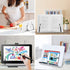 Book Stand Holder for Reading Hands Free Textbook Paper Stand Holders 13.2inch Medium 6 Angle Adjustable Lightweight Portable Foldable Sturdy White Desk Stand for Tablets Surface iPad and More