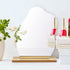 Irregular Aesthetic Vanity Acrylic Makeup Mirror for Desk with Desk Decor Vanity Mirror-Frameless Table top for Bedroom,Living Room and Minimal Spaces Room Decor (a)