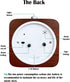 4 Inch Wooden Analog Alarm Clock Battery Operated Non-Ticking with Snooze Button,Night Light,Gentle Wake