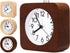 4 Inch Wooden Analog Alarm Clock Battery Operated Non-Ticking with Snooze Button,Night Light,Gentle Wake
