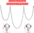 Klikel Iridescent Silver Large Twinkle Ice Double Twist Bead Garland, Set of 2 Each 10 Feet