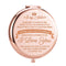 ElegantPark Sister Gifts from Sister Brother Best Friend Birthday Gifts Rose Gold Engraved Compact Mirror for Purse Christmas Graduation Gifts for Sister Personal Pocket Travel Makeup Mirror