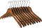 Nature Smile Solid Gugertree Wood Shirt and Dress Hangers with Notches with Anti-Rust Chrome Hook Pack of 10 (Retro)
