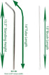 4 JUMBO 14" Stainless Steel 100 oz Straw + 4 Silicone Tips HUGE SUPER LONG Drinking Wide Insulated Whirley Travel Mug FOAM Truck Stop Cup (4 Jumbo Straws)