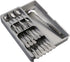 KAKUNM Kitchen Drawer Organizer Expandable Adjustable Utensils Silverware Tray for Drawer, Spoon Knife and Fork Partition Storage,Large, Gray