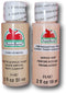 Apple Barrel Acrylic Paint Flesh Tones Set - Lite Mocha & Sunkissed Peach (2 Ounces Each)