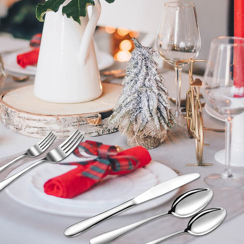 Silverware Set,Bonasen 20-Piece Silverware,Flatware Serving Set,Stainless Steel Silverware Set, Flatware Cutlery Set,Include Knife/Fork/Spoon, Mirror Polished