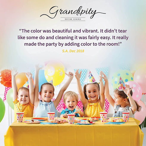 Red and Green Snow Flake Holiday Premium Disposable Plastic Picnic Tablecloth on a Roll 54 Inch. x 100 Ft. with Self Cutter Box, Decorative Table Cover by Grandipity