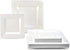 " OCCASIONS " 120 Plates Pack,(60 Guests) Wedding Party Square Disposable Plastic Plates Set -60 x 9.5'' Dinner + 60 x 6.5'' Dessert (Square White)