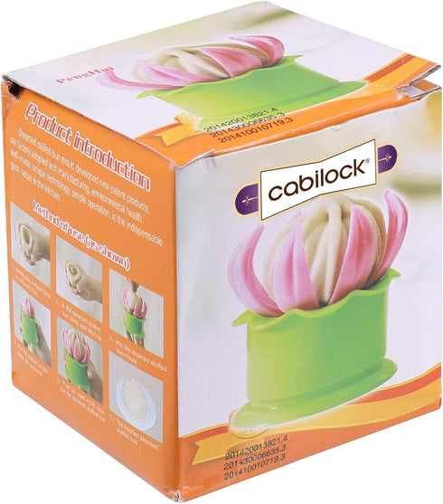 Cabilock Steamed Stuffed Bun Making Mold Pastry Pie Steam Bun Dumpling Maker Mould Cooking Tool Sets (Green)