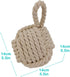 Dewarfami Rope Knot Nautical Door Stopper, Decorative Door Stop Creamy White