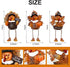 ALLADINBOX Thanksgiving Turkey Tabletop Centerpieces 3 Pcs Resin Pilgrim Turkey Figurines Thanksgiving Decorative Shelf Sitters with Dangling Legs, Harvest Fall Decor Home Kitchen Autumn Displays