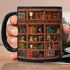 Library Bookshelf Mug Funny Book Mug,Library Mug,Bookshelf Mug,Book Mug,Bookworm Mug Book Lover Gifts,Bookworm Mug,Birthday Gift for Bibliophile For Men Women Ceramic 11-15Oz Coffee Mug (11oz)