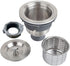 Kitchen Sink Drain 3-1/2 Inch Sink Drain Assembly Kit, Removable Deep Sink Strainer Basket with Sink Stopper/Sealing Lid for Home, Kitchen, Stainless Steel