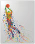 Rainbow Basketball Wall Art Decor - Set of 4 (8x10) Unframed Poster Prints