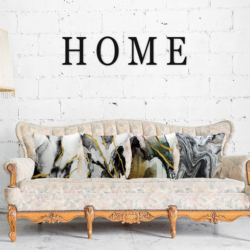 CARROLL Throw Pillow Covers Decorative Pillows for Couch Pillows 18 x 18 Inch Modern Marble Throw Pillow Cases for Bedroom Sofa Living Room Home Decor Set of 4