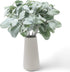 SHACOS Artificial Flocked Lambs Ear Greenery Stem 12 Pcs Faux Lambs Ear Stems Bulk Foliage Leaves Plant Spray for Home Wedding DIY Floral Arrangement