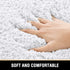 Bathroom Rug Tufted Bath Rug Bath Mat Non Slip Area Rug 24" x 36" Extra Soft Thick Absorbent Shaggy Kitchen Rug Indoor Mat Washable Microfiber Bath Mat for Bathroom Living Room Fast Dry - White