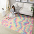 Wondo Super Soft Rainbow Rugs for Girls Bedroom Living Room, Fluffy Colourful Area Rug Shaggy Comfy Modern Home Decor Rugs playroom Mat Cute Plush Carpet for Kids Nursery, 3x5 Feet