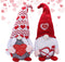 2PCS Valentines Day Gnome Plush Decorations, Gnome Couple, ROTOMOON Elf Gnomes Decor, Swedish Tomte Dwarf Figurines Table Ornaments, Valentines Day Decor, Valentines Gifts
