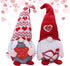 2PCS Valentines Day Gnome Plush Decorations, Gnome Couple, ROTOMOON Elf Gnomes Decor, Swedish Tomte Dwarf Figurines Table Ornaments, Valentines Day Decor, Valentines Gifts