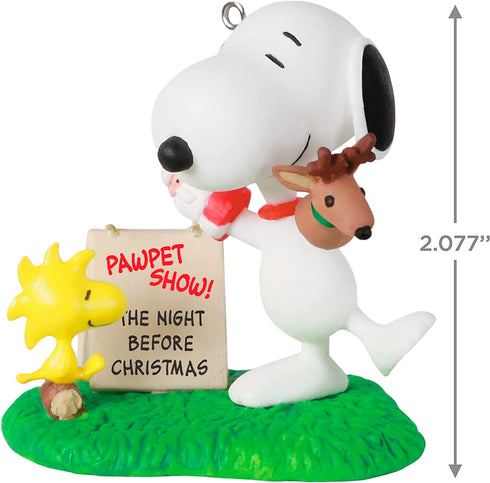 Hallmark Keepsake Christmas Ornament 2021, The Peanuts Gang Snoopy's Pawpet Show