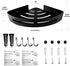 FRABERY 2 Tier Bathroom Corner Shelves, Adhesive Shelf Shower Organizer, Corner Floating Shampoo Holder, Shower Shelf No Drilling
