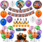 50Pcs Dragon Ball GT Party Decorations,Dragon Ball Party Banner,Super Saiyan Foil Balloon,Dragon Ball Latex Balloon,Dragon Ball Cupcake Topper and Dragon Cake Topper,Goku Party Supplies for kid's