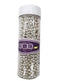 Silver Sprinkles Edible Candy Mini Pearls Cupcake Cake Toppers 120g/ 4.2oz 4mm , Celebrations Candy Pearls Shaker Jar Wedding Shower Party Cake Food Decoration Supplies (Silver)