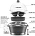 Chefman Electric Egg Cooker Boiler, Rapid Egg-Maker & Poacher, Food & Vegetable Steamer, Quickly Makes 6 Eggs, Hard, Medium or Soft Boiled, Poaching/Omelet Tray Included, Ready Signal, BPA-Free, Grey