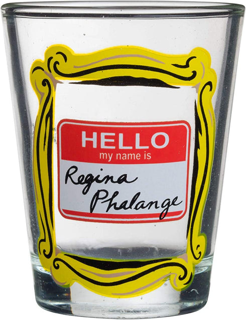 Silver Buffalo Friends Iconic Icons Yellow Frame 4 Pack Mini Glasses, 1.5 Ounces
