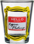 Silver Buffalo Friends Iconic Icons Yellow Frame 4 Pack Mini Glasses, 1.5 Ounces