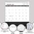 SKYDUE Desk Calendar 2022, Calendar 2022 Small 10" x 8.6", from Now to Dec 2022 Standing Flip Black Desk Calendar with To-Do list Suit for Office, School