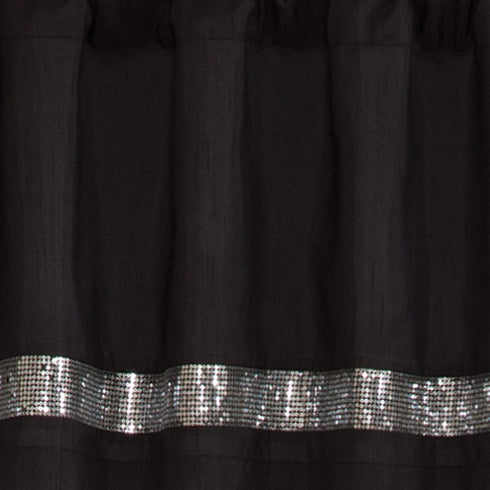 Lush Decor Night Sky Curtain Valance (Single Panel), Black and Gray