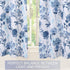 Haperlare Blue Leaf Flower Printed Valance Curtains for Kitchen Cafe Curtains, Floral Print Bathroom Window Curtains, Multi Color Window Treatment, 54" x 15", Navy Blue/Light Blue